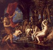  Titian Diana and Actaeon oil painting picture wholesale